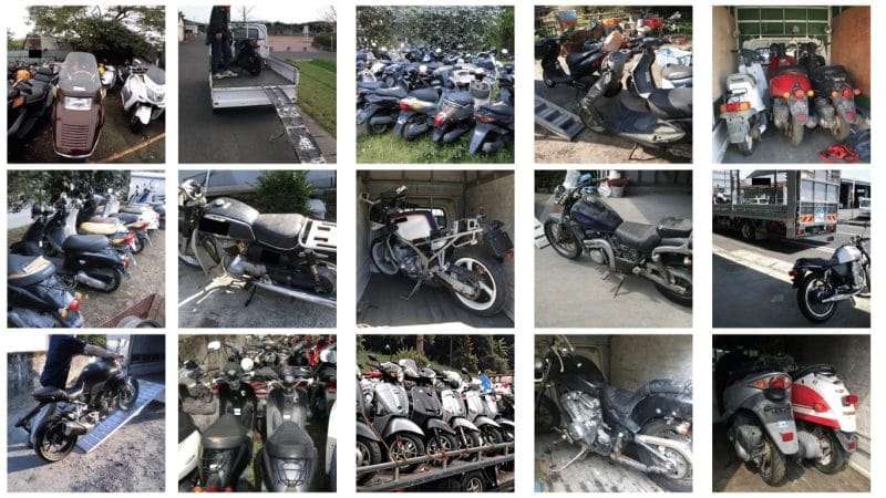 バイクの無料回収したバイクたち